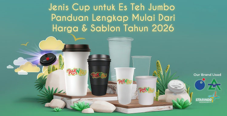 Jenis Cup untuk Es Teh Jumbo – Panduan Lengkap Mulai Dari Harga & Sablon Tahun 2026